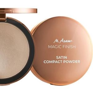 M. Asam Magic Finish Satin Compact Powder Ivory (9 g), zijdeachtig poeder make-up met vitamine E en hyaluron, perfecte afwerking, talkvrij, veganistisch, ideaal voor contouring en make-up