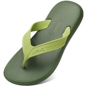 Doucheschoenen, Zomerslippers for heren - Antislip strandsandalen for aan zee en bij het zwembad(Green,44 EU)
