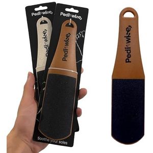 PEDI-WISE Dubbelzijdige concaved gebogen voetvijl voet rasp concaaf convexe extra groot voor dode huid gemaakt van gerecyclede materialen tarwestro schoenlepel (Cederhout, 1)