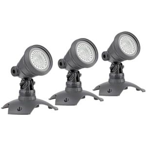 OASE 57035 LunAqua 3 LED Set 3 - onderwaterverlichting en tuinverlichting met warm witte lichtaccenten, ideaal voor tuinvijver, zwemvijver, visvijver, zwembad, fontein en buiten