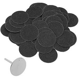 Slijpschijven en Schuurpapier voor Voetschuurmachine - Pedicure Gereedschap, 50 Stuks - Slijtvaste en Duurzame Kwaliteit, Eenvoudig Gebruik voor Vrouwen Thuis (φ25 mm)