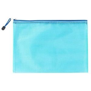 Mesh Rits File Bag A3/A4/A5 Mesh Rits Pouch Document Bag Waterdichte Zip File Mappen School Kantoorbenodigdheden Potlood Case 1 PC Cosmetische Make-up Zakken Mesh Rits Pouch (Kleur: Blauw, Maat: A4