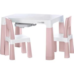 Freeon 46644 tafel + 2 stoelen Neo, kleur: wit/roze