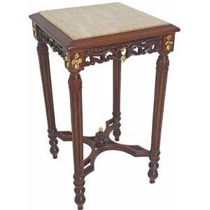 Casa Padrino baroque side table silver/black - Handmade solid wood table with marble top - Baroque living room furniture