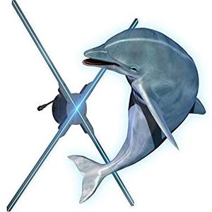 3D Hologram Fan, Hologram Fan Projector, Holografische reclamemachine 43/52/56/10 0 cm Groot formaat naakt oog 3D holografische projectie ventilator partij decoraties draaiende verbeelding voor Winkel