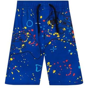 Harry Bear Jongens Zwembroek | Gaming Zwemshorts | Jongens Zwemkleding | Strandshorts | Blauw 134