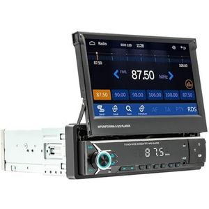 1 Din 7"" autoradio, draadloos CarPlay, Auto, RDS, Bluetooth, intrekbaar touchscreen, USB-systeem hoofdeenheid F9611W