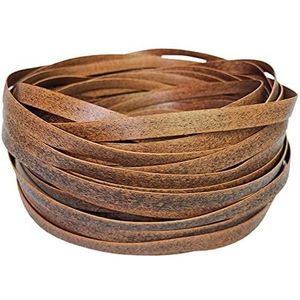 Reparatiemateriaal voor rotan-kunststof, rotan strips van PE-rotan, 12 mm breed, voor fauteuil, ligstoelen, schommelstoel, terrasreparatie, 500 g / 30 m / houten korrel m