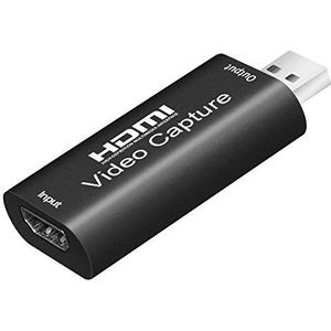 USB 2.0 naar HDMI adapter, 1080P (Max Input 4K) USB naar HDMI Video Adapter Game Capture Vervanging Deel Stream Record Monitor Video Capture Card voor Live Streaming Broadcasts