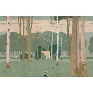 fotobehang bos groen 424 x 280 cm - van Sanders & Sanders