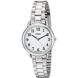 Timex Women's TW2R23700 Easy Reader Silver-Tone/White Stainless Steel Bracelet Watch