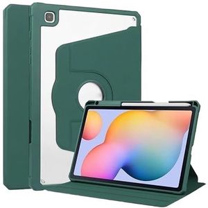 Geschikt for Samsung Galaxy Tab S6 Lite 10.4 SM-P610 P615 P613 2020 Tablet Case 360° Graden Beschermende Transparante Cover (Color : Dark Green, Size : S6 lite 10.4in)