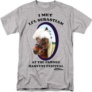 Trevco Men's Parks & Recreation Li'l Sebastian T-Shirt(Small)