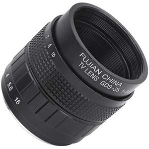 35 mm F1.7 CCTV-filmlens/CCTV-lens voor C-mount spiegelloze cameralens met MC meerlagige coating, 12 diafragma-bladen(zwart)