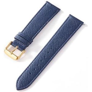 Jeniko Palm Bedrukte Lederen Band Echte Koeienhuid Horlogeband Handgemaakte Blauw Geel Bruin Bruin Heren Dameshorloge Armband (Color : Royal blue gold, Size : 14mm)