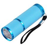 BAQI Mini Flitslicht voor LED UV Gel Curing Lamp Licht Handheld Nail Droger 9 LED Nagels Zaklamp Draagbaarheid Nail Droger Machine Nail Art Tools, Blauw