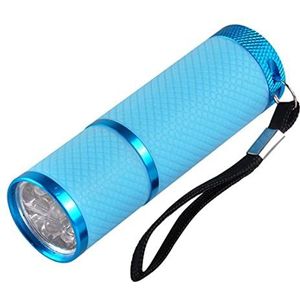 BAQI Mini Flitslicht voor LED UV Gel Curing Lamp Licht Handheld Nail Droger 9 LED Nagels Zaklamp Draagbaarheid Nail Droger Machine Nail Art Tools, Blauw