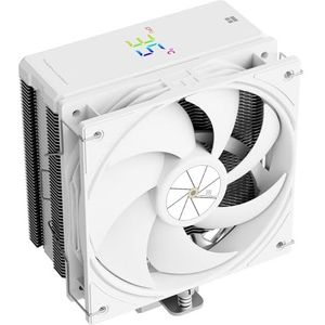 Thermalright Assassin X 120R Digital White CPU-kooler, 4 x 6 mm heatpipes, Digital Screen Top Cover, PWM ventilator, 151 mm hoog, AM5 en Intel