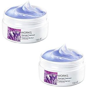 Avon Foot Works 2x150ml Beautiful Troostende Nachtelijke Massage Crème, Lavendel (overnight treatment cream)