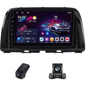 Android 13 Auto Radio geldt voor Mazda CX5 CX-5 CX 5 2012-2015 met Bluetooth Navi 9 inch Touchscreen Auto Radio met FM/RDS 5GWiFi/AM DSP GPS Stuurwielbediening Achteruitrijcamera(NF-6)