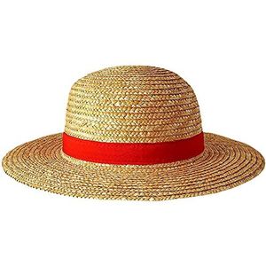 One Piece Strohoed Luffy – strohoed voor heren en dames, multifunctionele zonnecrème, strohoed, cosplay, zonnehoed, cartoonkarakter voor kinderen en volwassenen, B, 55 cm