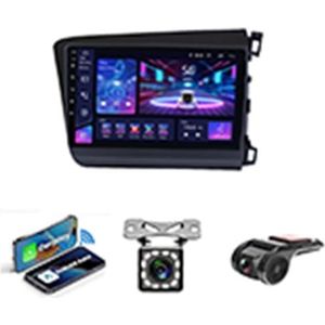 9-inch Touchscreen Autoradio Met Bluetooth Autoradio Voor HONDA CIVIC 2012-2016 Plug en Play Android 14 2 Din Autoradio Radio Android Automatische Bluetooth USB RVC SWC(NF-1 WIFI 1G+32G)