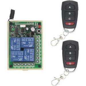 LED-afstandsbediening, DC 12V 24V 4CH Radio Afstandsbediening Schakelaar 4 Kanaals Ontvanger + Zender For De Motor Om De Lamp Duwstang Om Te Draaien