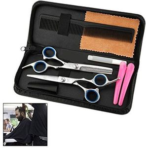 Xrten Salon Haarschaarset, professionele kappersschaarset, roestvrij staal, effileerschaar, kappersschaar voor dames en heren