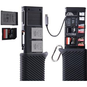 PGYTECH CFexpress Type B/SD/Micro SD Kaartlezer, USB 3.2 Gen 2, 10 Gbps, geheugenkaartlezer, CFB/SD/TF/nano-kaarthouder, compatibel met Windows/Mac/Linux/Android/iPad OS, zwart