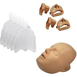 MedX5 vervangende accessoires voor 2in1 reanimatiepop (2x mondstukken, 5x vervangende longen en 1x gezichtshuid)