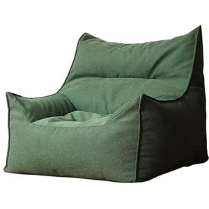 Draagbare Zitzak Stoel Met Vulling Vloer Fauteuil Katoen Linnen Zitzak Lounger 38.2X38.2X31.5in Zachte Luie Fauteuil