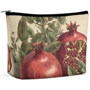 LYHVSFZQ Make-uptas, opvouwbare cosmetische tas, bessen van granaatappel, bedrukte make-up-organizer, reismake-uptas voor reizen en dagelijks leven, stijl, één maat, make-uptas, Stijl, Eén maat