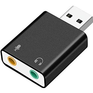 USB externe geluidskaart voor computer, notebook, tablet-pc, MacBook, PS4, Xbox One enz., plug and play