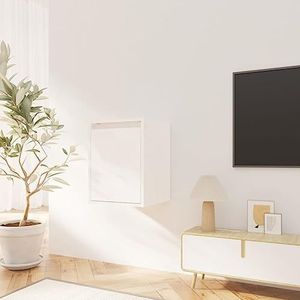 SMTSEC Wandkast voor wandrek, wit, 30x30x40 cm, massief houten grenen meubels