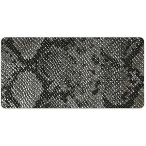 Zwart En Grijs Slang Huid Patroon Mode Bureau Muismat Antislip Gaming Muismat Accessoires Decor 30x60cm