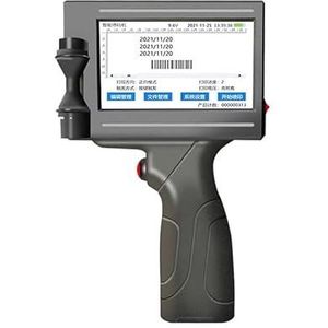 Handbediende Inkjetprinter, Smart Handheld Inkjet Printer Kleine Automatische Label Verpakking Zak QR Code Barcode Draagbare Inkjet Printer Slim Sneldrogend Printen (Color : Black ink cartridge, Siz