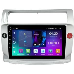 Android 14 Autoradio Stereo voor C-itroen C4 (2004-2014) 9 Inch Touchcreen Multimedia Speler met Draadloze Carplay Android Auto 2 Din GPS Navigatie FM RDS Bluetooth 5G-WiFi SWC DSP,M400s