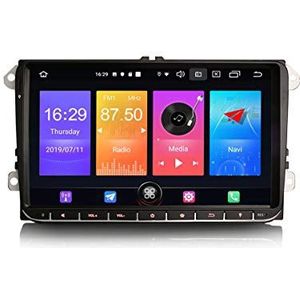 ERISIN 9 Inch Android 10.0 Auto Stereo Multimedia voor VW PASSAT GOLF JETTA TOURAN SEAT Ondersteuning CarPlay Android Auto GPS Sat Nav Bluetooth Wifi 4G DAB + RDS Mirror Link TPMS