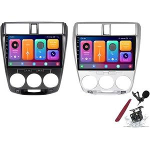 Android 15 Autoradio Sat Navi voor H-onda City (2008-2013) 9 Inch Touchscreen Multimedia Speler met Draadloze Carplay GPS Navigatie FM RDS Bluetooth 5G-WiFi SWC DSP,M100s