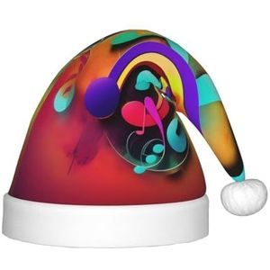 SSIMOO Kleurrijke Muzikale Noten Heerlijke Kinderen Pluche Kerst Hoed – Vakantie Decoratieve Hoed Voor Feesten, Feestelijk Plezier, En Meer