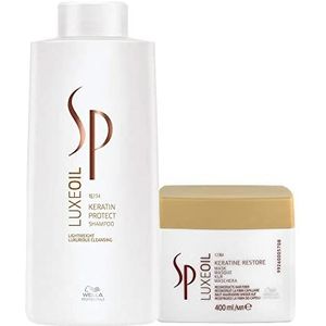 Wella SP Luxe Oil Keratine Protect Shampoo 1000ml Restore Mask 400ml