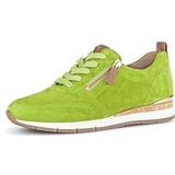Gabor Low-Top sneakers voor dames, lage schoenen voor dames, Granny Green Camel 11, 37 EU