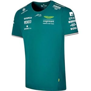 Aston Martin F1 Team - Officiële Formule 1 Merchandise - Fernando Alonso Driver Range - Team T-Shirt - Groen, Groen, XXL