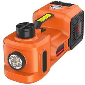 Hydraulische krik, 12V 5Ton Elektrische Auto Hydraulische Krik Met Bandenpomp En LED Zaklamp 3 In 1 Hefkrikken Met Veilige Hamer Gereedschappen for Auto(135mm-360mm)