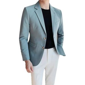 Dvbfufv Herenjas, zakelijk, casual, reverspak, elegante blazer met één rij knopen, 3, XL