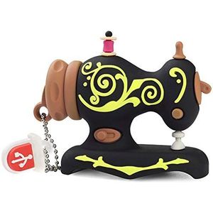 LEIZHAN 32GB USB Stick USB-Flashstation Computer Geheugenstick Schokbestendig Geweldig cadeau Hoge snelheid (Zwarte naaimachine,32GB)