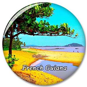 Frans Guyana Koelkastmagneten Decoratieve Magneet Flesopener Toerist Stad Reizen Souvenir Collectie Gift Sterke Koelkast Sticker