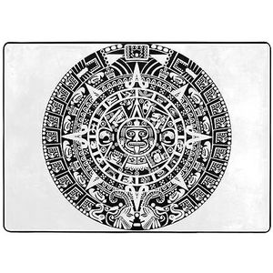LAMAME Maya kalender einde van de wereld gedrukt wasbaar indoor vloermat pluizig zacht gebied tapijt