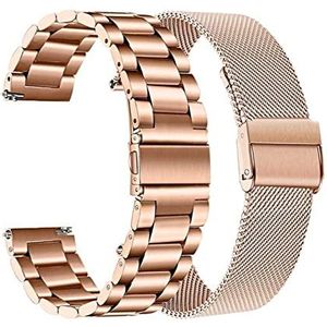 Roestvrijstalen bandjes passen for Garmin Forerunner 55 245 645m Smart Watch Band Metal Armband Riemen Compatible With aanpak S40 S12 S42 Correa (Color : Package 3, Size : For Vivomove HR)