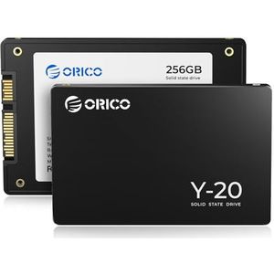 ORICO 256 GB SATA SSD 2,5 inch interne solid-state drive, leessnelheid tot 500 MB/s, SATA III 6 Gbps voor desktoplaptop, NAS DIY externe schijf - Y20